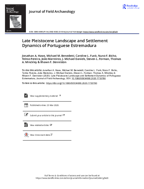 (PDF) Late Pleistocene Landscape and Settlement Dynamics of Portuguese ...