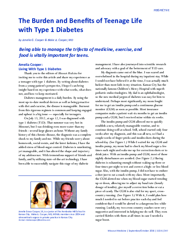 (PDF) The Burden and Benefits of Teenage Life with Type 1 Diabetes