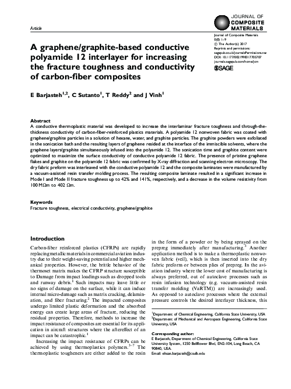 (PDF) A graphene/graphite-based conductive polyamide 12 interlayer for ...