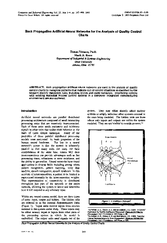 (PDF) Back propagation artificial neural networks for the analysis of ...