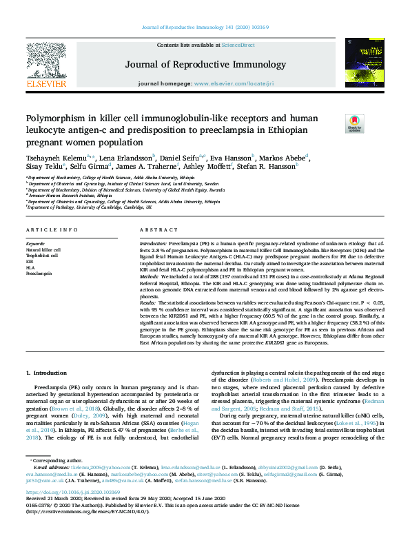 (PDF) Polymorphism in killer cell immunoglobulin-like receptors and ...