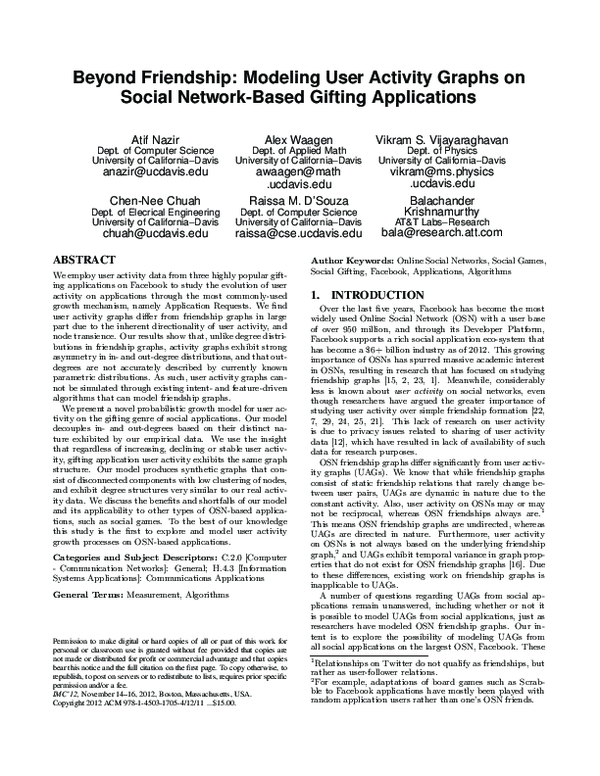 (PDF) Beyond friendship