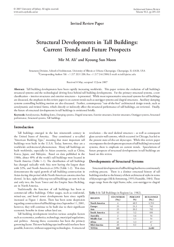 (PDF) Structural Developments in Tall Buildings: Current Trends and ...