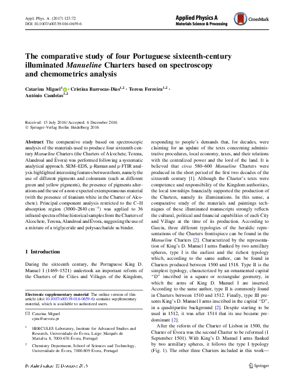 (PDF) The comparative study of four Portuguese sixteenth-century ...