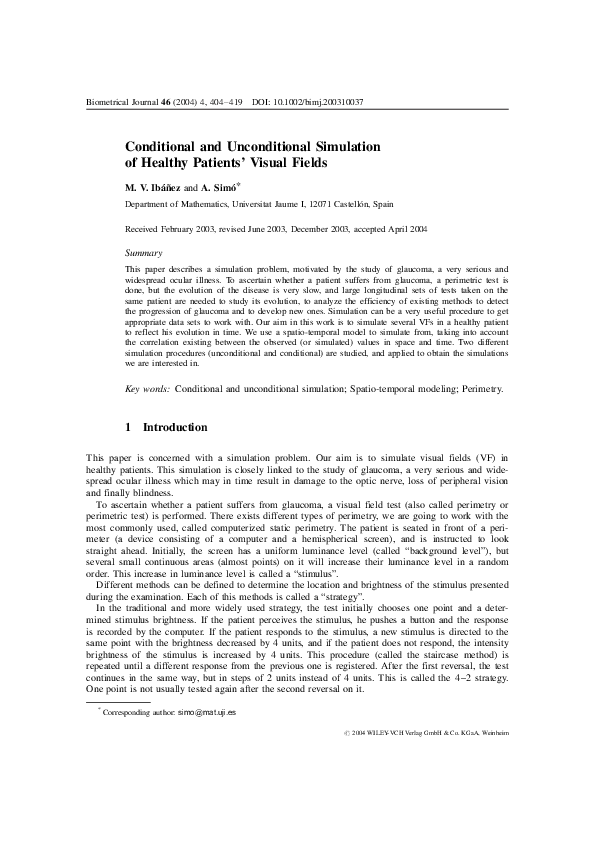 (PDF) Conditional and Unconditional Simulation of Healthy Patients ...
