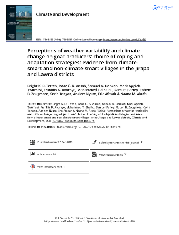(PDF) Perceptions of weather variability and climate change on goat ...