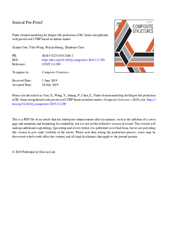 (PDF) Finite element modeling for fatigue life prediction of RC beam ...