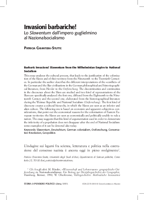 (PDF) Barbaric Invasions! Slawentum from the Wilhelminian Empire to ...