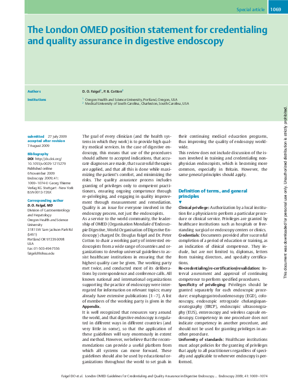 (PDF) The London OMED position statement for credentialing and quality ...