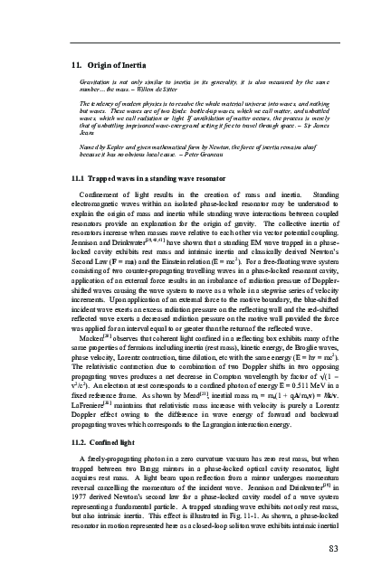 Quantum Wave Mechanics Ch 11 Origin of Inertia