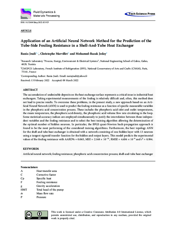(PDF) Application of an Artificial Neural Network Method for the ...
