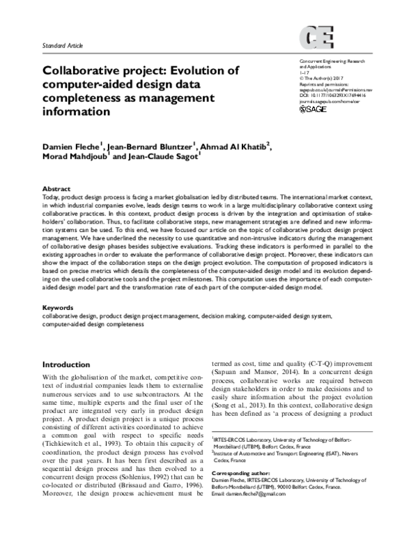 (PDF) Collaborative project: Evolution of computer-aided design data ...