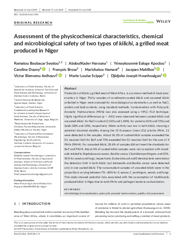 (PDF) Changes in the physicochemical and sensory characteristics in raw ...