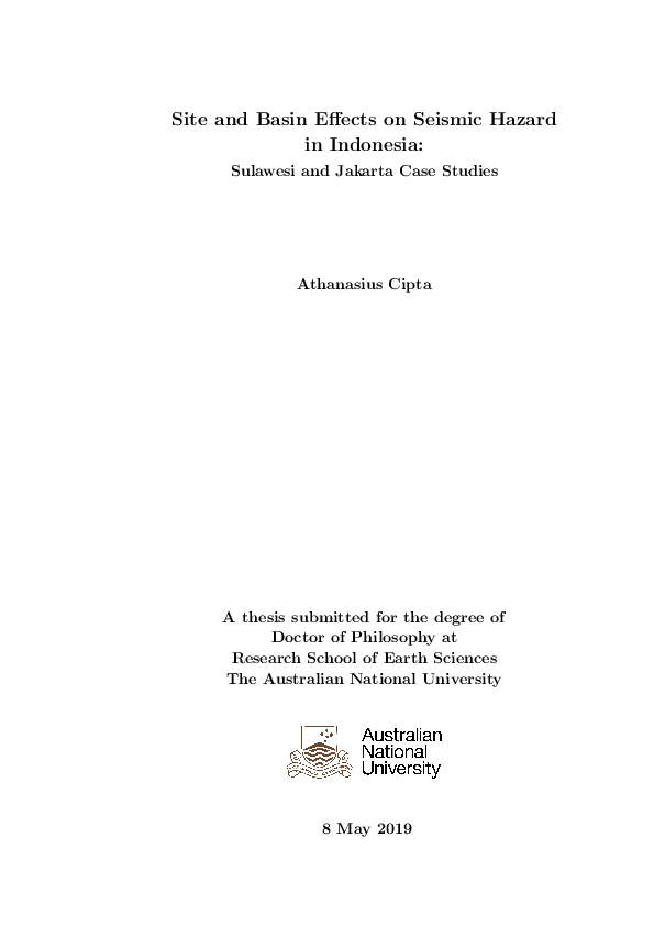 (PDF) Site and Basin Effects on Seismic Hazard in Indonesia:Sulawesi ...