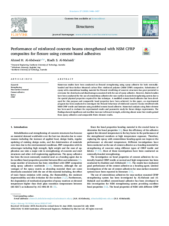 (PDF) Performance of reinforced concrete beams strengthened by hybrid ...