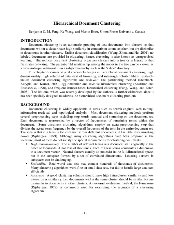 (PDF) An Incremental Document Clustering Algorithm Based on a ...