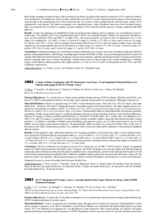 (PDF) 4D CT Simulation for Prostate Cancer: Assessing Intrafraction ...