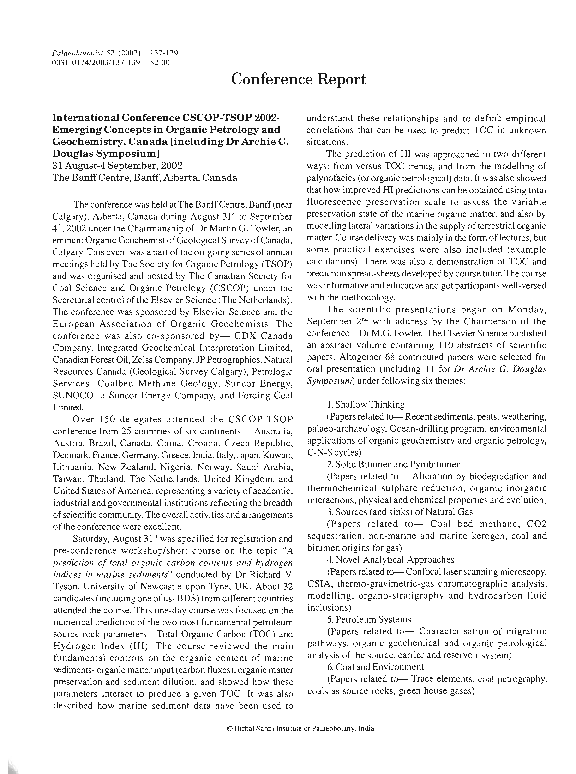 (PDF) International Conference CSCOP-TSOP 2002- Emerging Concepts in ...
