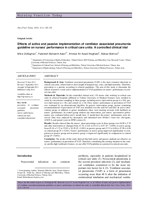 (PDF) Effects of Active and Passive Implementation of Ventilator ...