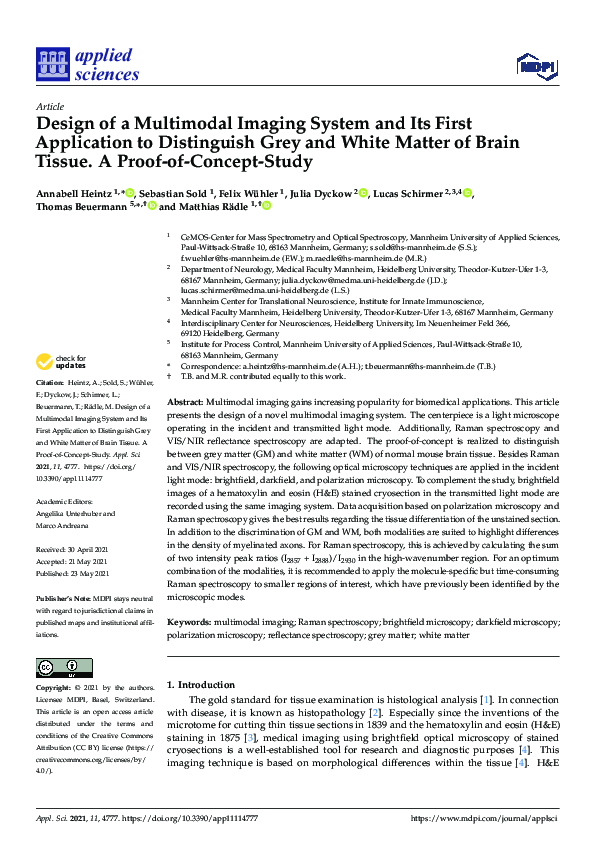 (PDF) Design of a Multimodal Imaging System and Its First Application ...
