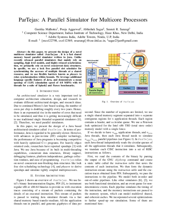 (PDF) ParTejas: A parallel simulator for multicore processors