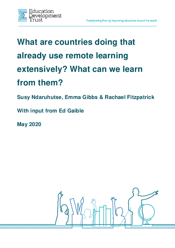 (PDF) What are countries doing that already use remote learning ...