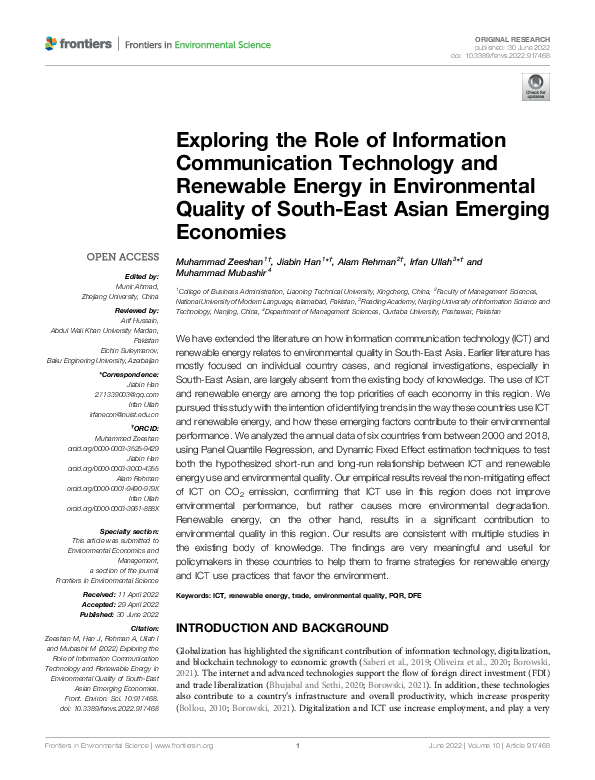(PDF) Exploring the Role of Information Communication Technology and ...
