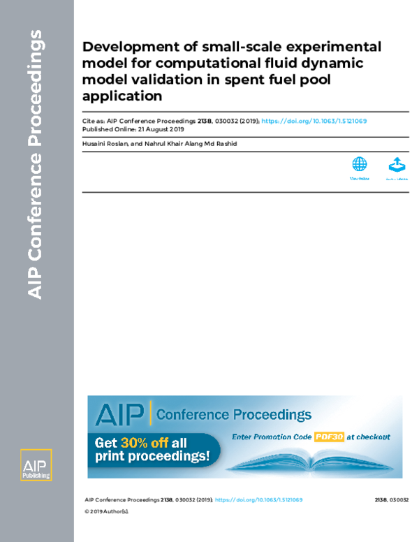 (PDF) Development of small-scale experimental model for computational ...