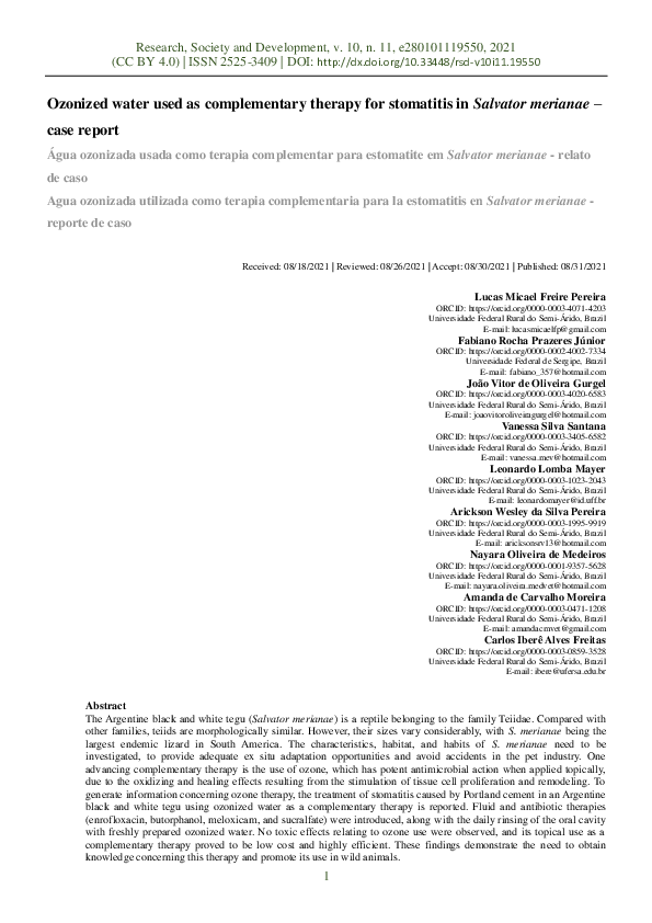 (PDF) Ozonized water used as complementary therapy for stomatitis in ...