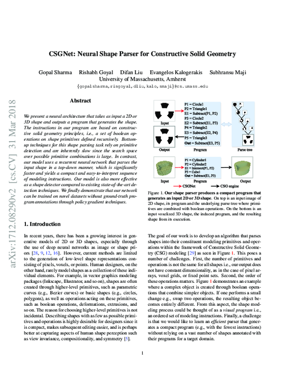 (PDF) CSGNet: Neural Shape Parser for Constructive Solid Geometry