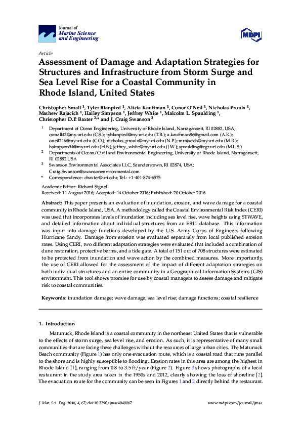 (PDF) Assessment of Damage and Adaptation Strategies for Structures and ...