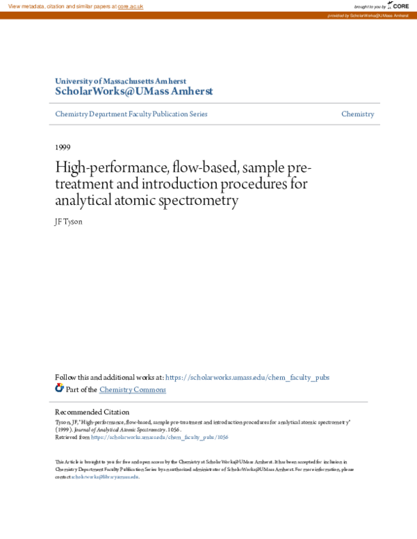 (PDF) High-performance, flow-based, sample pre-treatment and ...