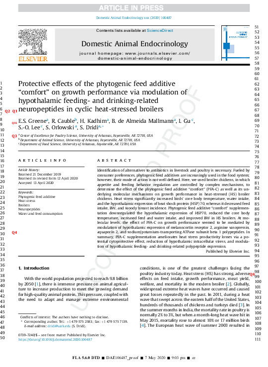 (PDF) Protective effects of the phytogenic feed additive “comfort” on ...