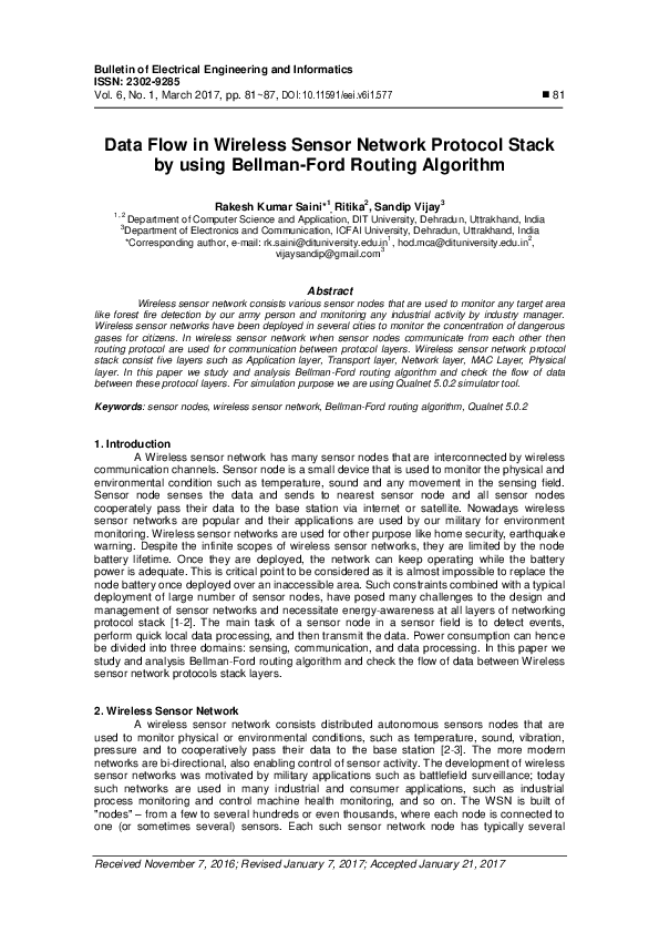 (PDF) Data Flow in Wireless Sensor Network Protocol Stack by using ...