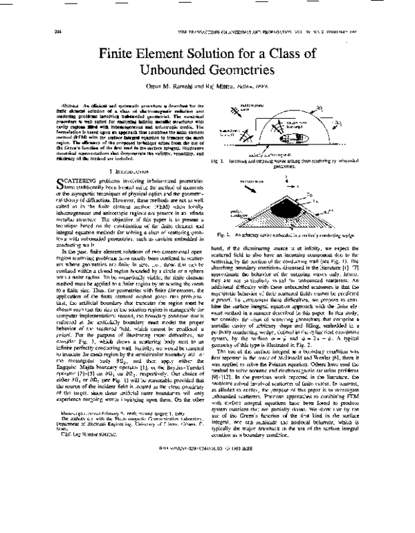 (PDF) Finite element solution for a class of unbounded geometrics (EM ...