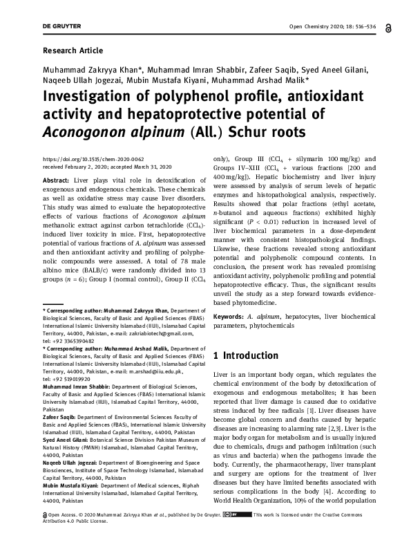 (PDF) Investigation of polyphenol profile, antioxidant activity and ...