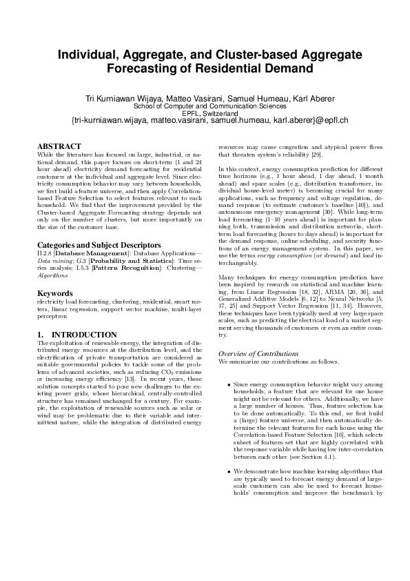 (PDF) Individual, Aggregate, and Cluster-based Aggregate Forecasting of ...