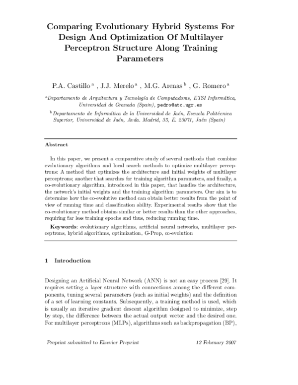 (PDF) Comparing evolutionary hybrid systems for design and optimization ...