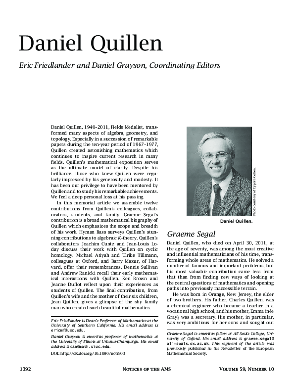 (PDF) Daniel Quillen