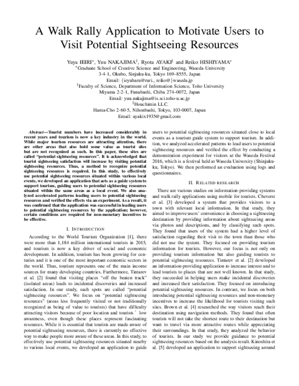 (PDF) A Walk Rally Application to Motivate Users to Visit Potential ...