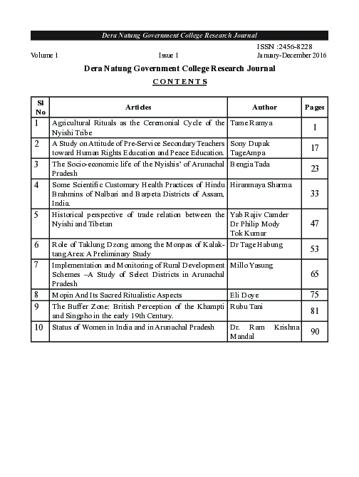 (PDF) Status of Women in India and in Arunachal Pradesh: A Comparative ...