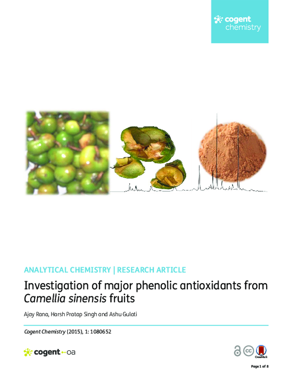 (PDF) Investigation of major phenolic antioxidants from Camellia ...