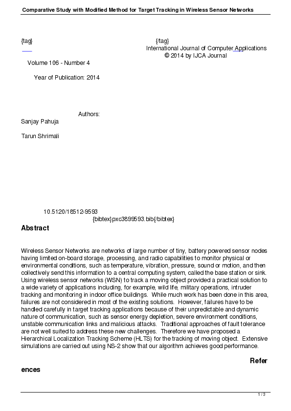 (PDF) Comparative Study with Modified Method for Target Tracking in ...