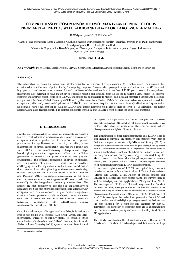 (PDF) Comprehensive Comparison of Two Image-Based Point Clouds from ...