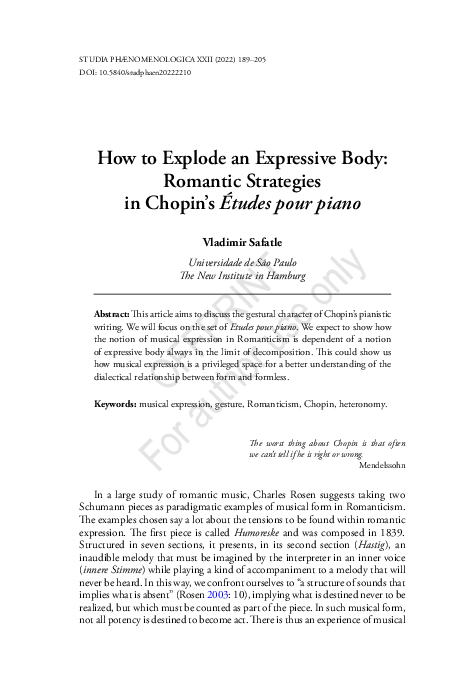 (PDF) How to Explode an Expressive Body: Romantic Strategies in Chopin ...