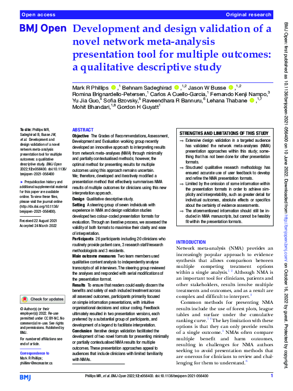 (PDF) Development and design validation of a novel network meta ...