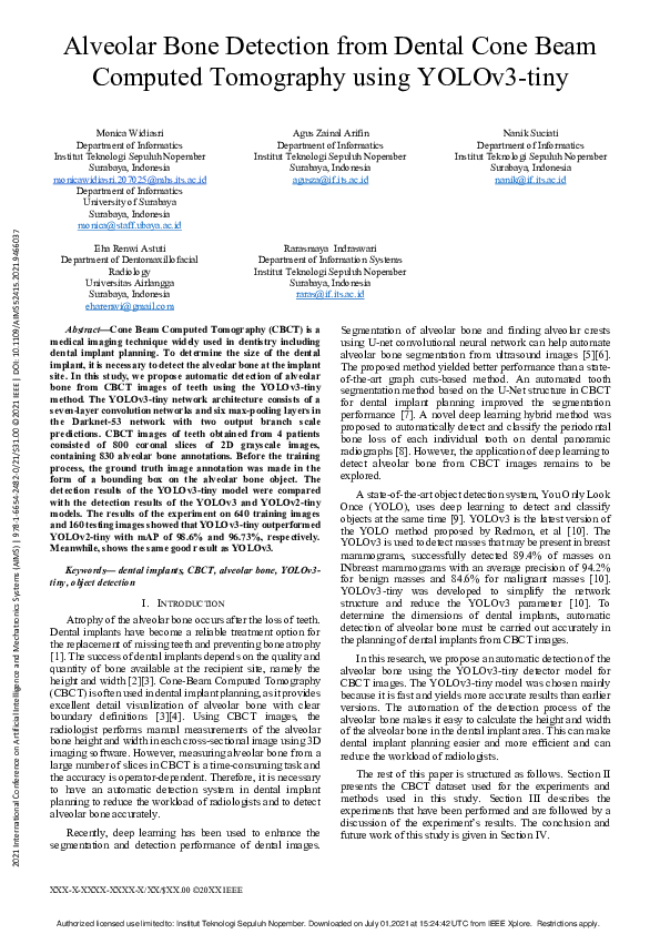 (PDF) Alveolar Bone Detection from Dental Cone Beam Computed Tomography ...