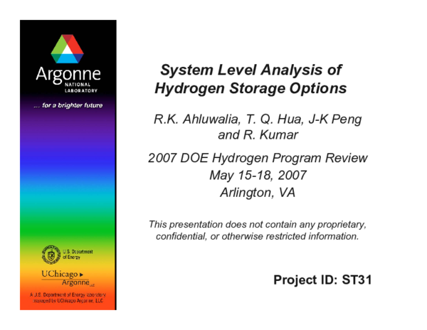 (PDF) System level analysis of hydrogen storage options