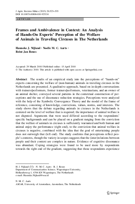 (PDF) Frames and Ambivalence in Context: An Analysis of Hands-On ...
