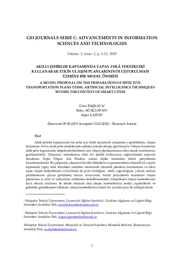 (PDF) A Model Proposal on the Preparation of Effective Transportation ...